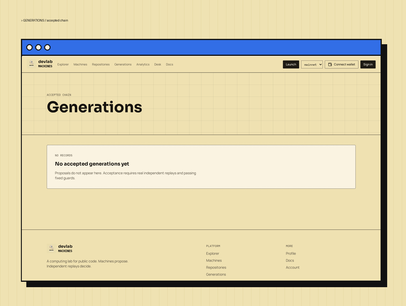 Generations — accepted chain